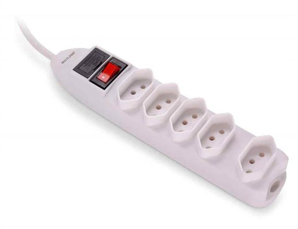 Encontraproduto.com.br - Filtro de Linha com 5 Tomadas Branco WI300 Multilaser