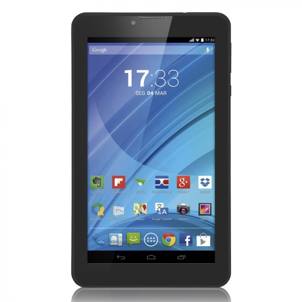Encontraproduto.com.br - Tablet Multilaser M7 Android 4.4 Quad Core 8MB 3G Bluetooth Câmera 2MP Tela 7 Preto