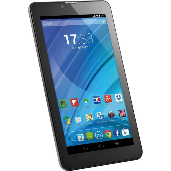 Encontraproduto.com.br - Tablet Multilaser M7 Android 4.4 Quad Core 8MB 3G Bluetooth Câmera 2MP Tela 7 Preto
