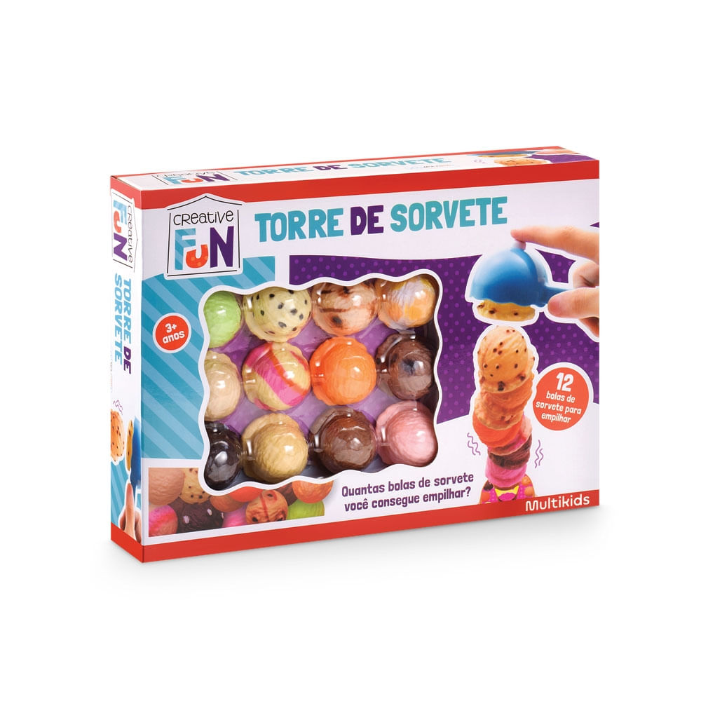 Encontraproduto.com.br - Creative Fun Torre de Sorvete Colorido Multikids - BR645