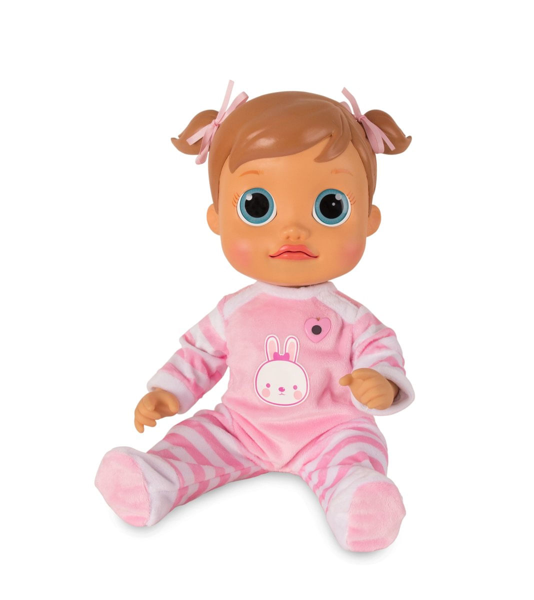 Boneca Baby Wow Analu Interativa + de 150 Frases com Movimento Alimentação 4 Pilhas AA Indicado para +3 Anos Bege/Rosa Multikids - BR732