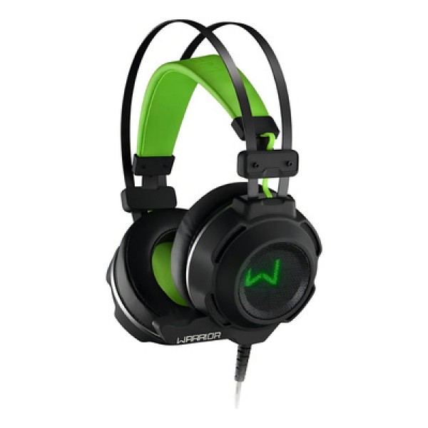 Headset Gamer Warrior Swan USB+P2 Stereo Preto/Verde - PH225