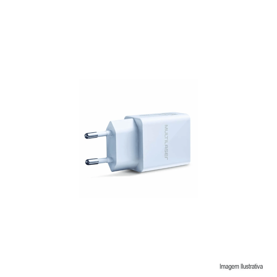 Encontraproduto.com.br - Carregador De Parede Concept 2 Portas Usb I - Smart Branco Multilaser - CB118