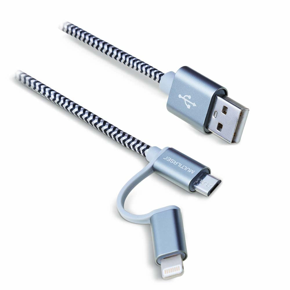 Encontraproduto.com.br - Cabo Micro USB para Android e Iphone (5 ou superior) WI342 1,5m Cinza Multilaser