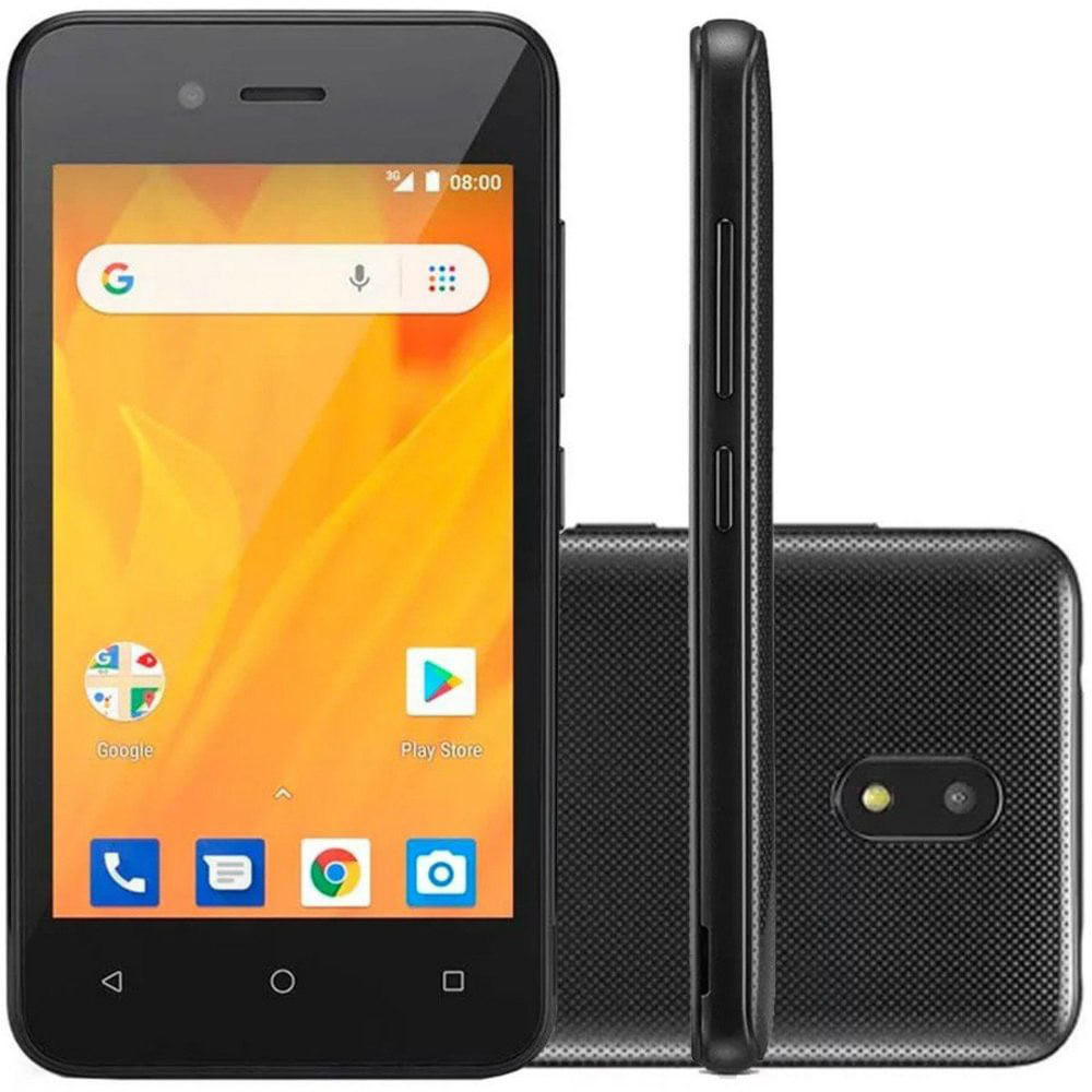 Encontraproduto.com.br - Smartphone Multilaser 8g 5mp Android 8.1 Ms40g Preto - Nb728