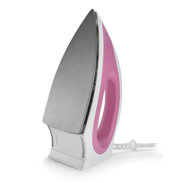 Encontraproduto.com.br - Ferro de Passar Roupa a Seco Multilaser 220V 1200W LED Branco/Rosa - HO017
