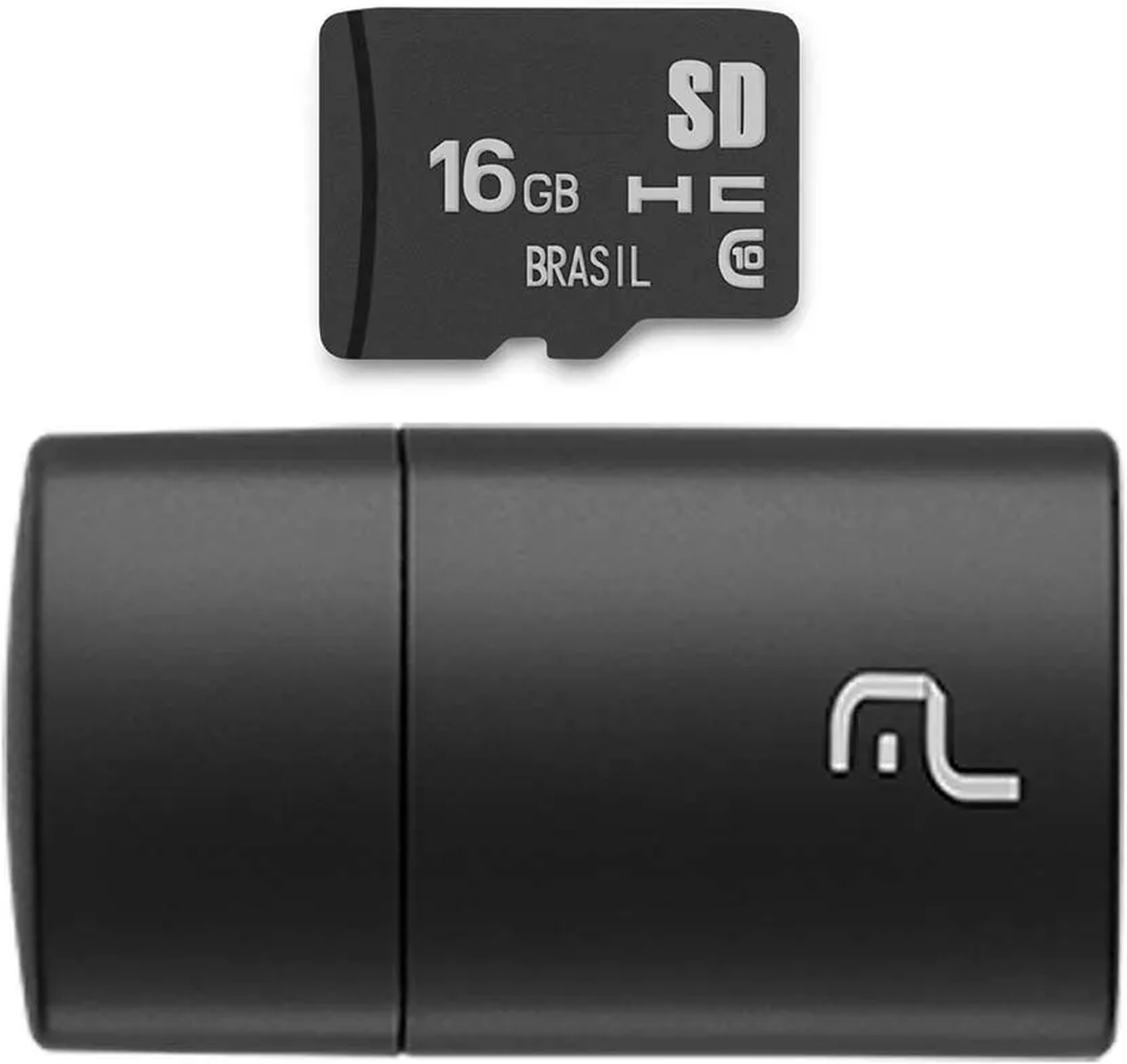 Encontraproduto.com.br - Pen Drive 2 em 1 Leitor USB + Cartão de Memória 32GB MC163 Multilaser
