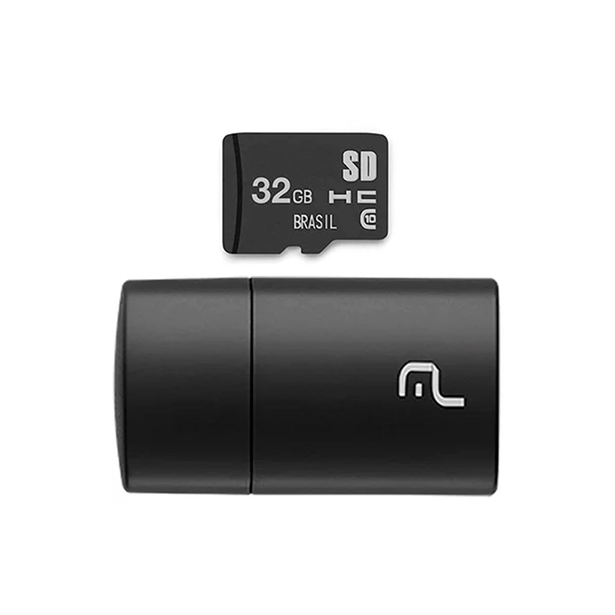Encontraproduto.com.br - Pen Drive 2 em 1 Leitor USB + Cartão de Memória 32GB MC163 Multilaser