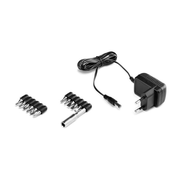 Encontraproduto.com.br - Parafusadeira Elétrica Multilaser Bivolt LED e Kit com 11 Bits Vermelho - HO031
