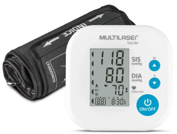 Encontraproduto.com.br - Monitor de Pressão Arterial Digital de Braço - Multi Saúde - HC090