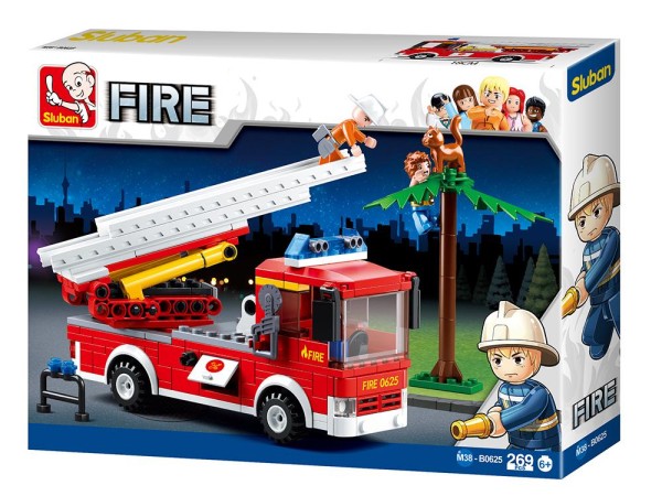 Encontraproduto.com.br - Blocos De Montar Caminhão De Bombeiro Com Escada Multikids Br822