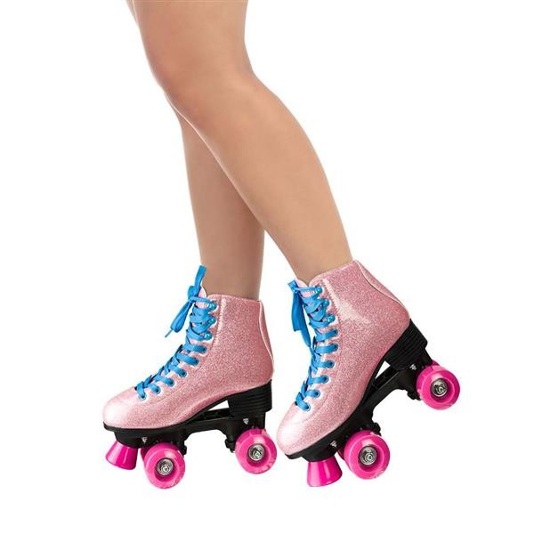 Encontraproduto.com.br - Patins Rollers 4 You  Rosa Com Glitter Multikids  BR926