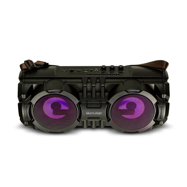 Encontraproduto.com.br - Caixa De Som Multilaser Bazooka Bluetooth 100W Rms Preta - SP302