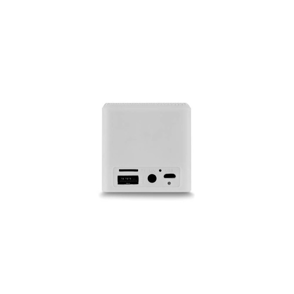 Encontraproduto.com.br - Caixa de Som Cubo Speaker 3W Branco Multilaser - SP306