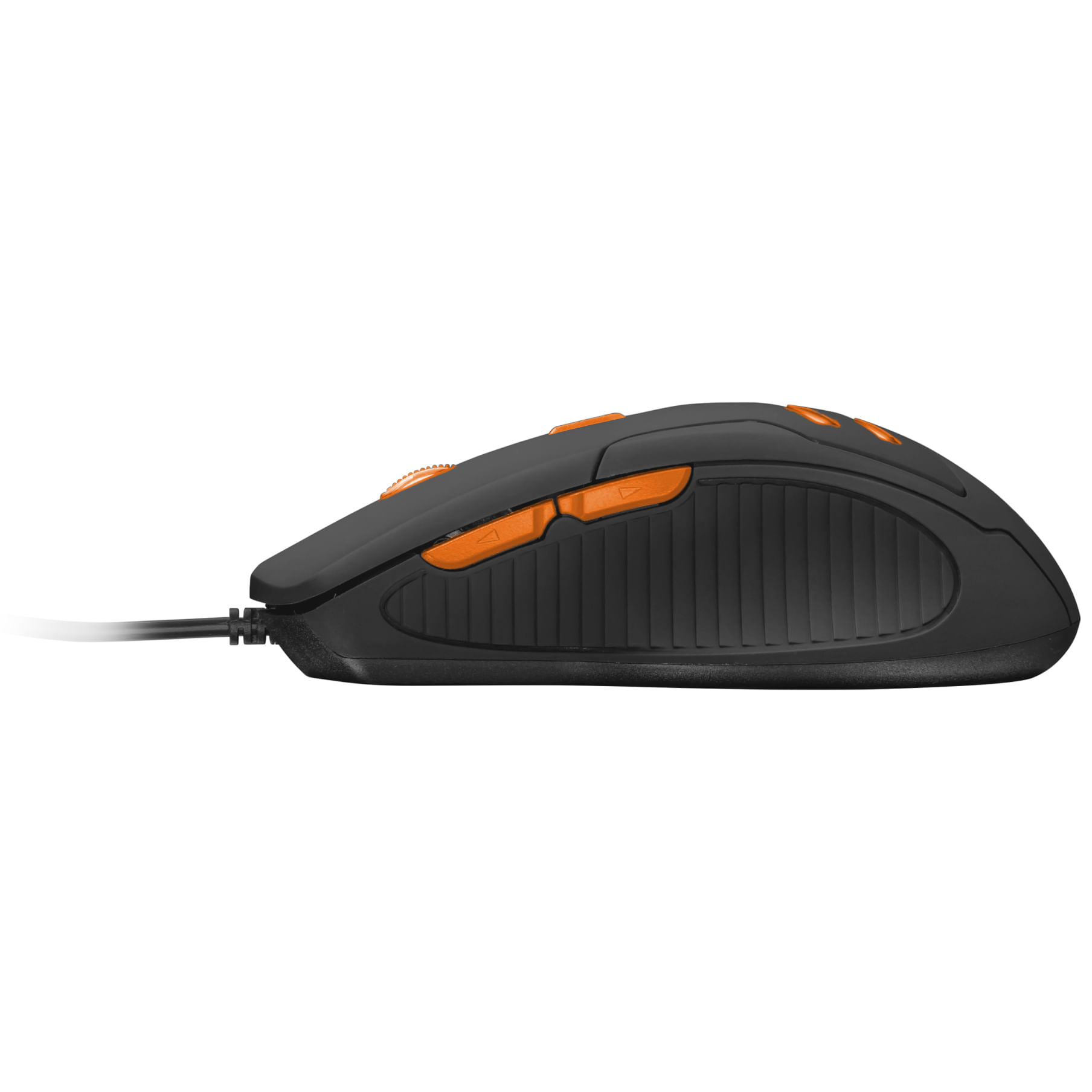 Encontraproduto.com.br - Mouse Gamer Multilaser 3200DPI 6 Botões Preto/Laranja com Mouse Pad - MO274