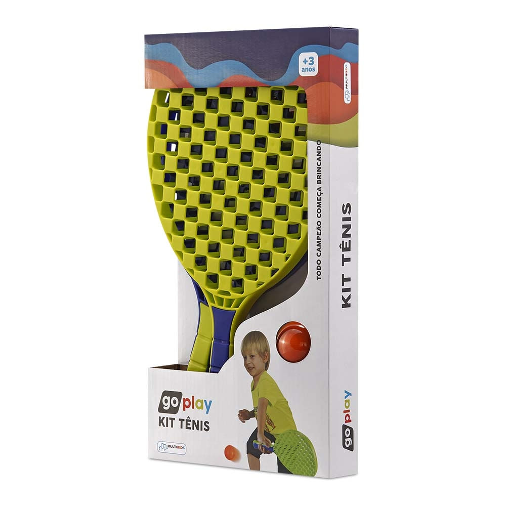 Encontraproduto.com.br - Kit Tenis Go Play Com 2 Raquetes e Bolinha - Multikids MULTIKIDS