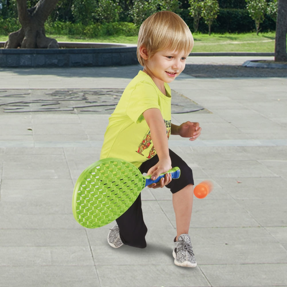 Encontraproduto.com.br - Kit Tenis Go Play Com 2 Raquetes e Bolinha - Multikids MULTIKIDS