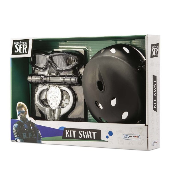 Encontraproduto.com.br - Brincando De Ser Kit Policia Swat Com Oculos Multikids Br966