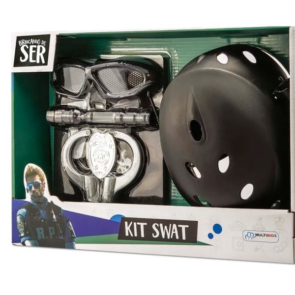 Encontraproduto.com.br - Brincando De Ser Kit Policia Swat Com Oculos Multikids Br966
