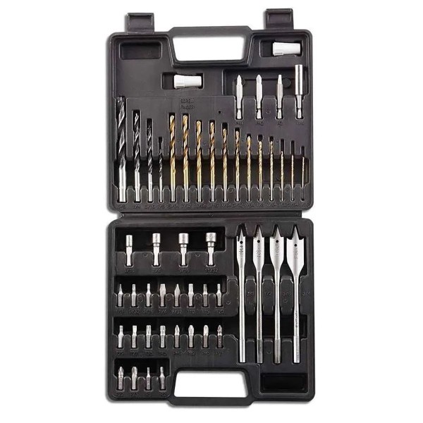 Encontraproduto.com.br - Superkit 20 Brocas 30 Bits Para Furadeiras E Parafusadeiras - 50 Acessórios Multi - HO062 HO062