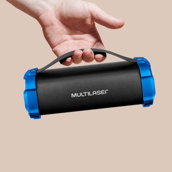Encontraproduto.com.br - Caixa De Som Portátil Bazooka com Bluetooth, USB, Micro SD (Adaptador Não Incluso) E Rádio FM  50W  Multilaser - SP350