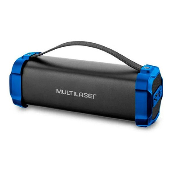 Encontraproduto.com.br - Caixa De Som Portátil Bazooka com Bluetooth, USB, Micro SD (Adaptador Não Incluso) E Rádio FM  50W  Multilaser - SP350