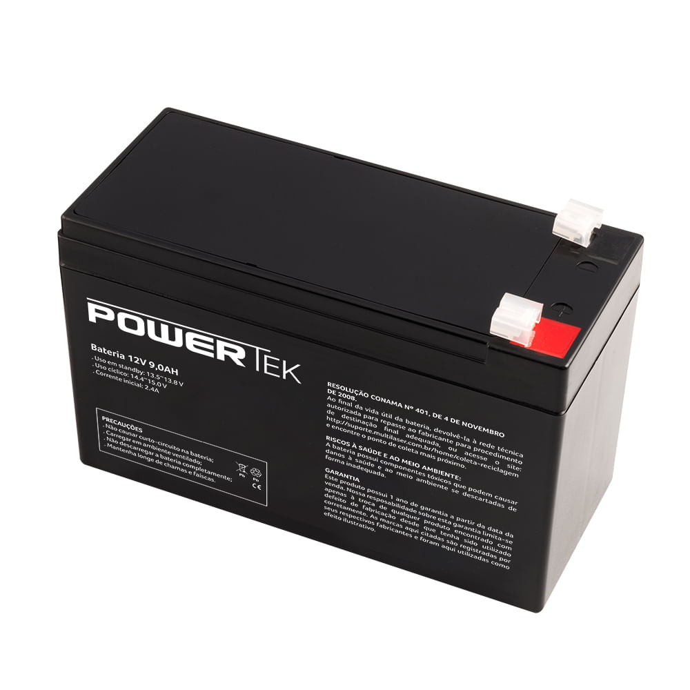 Encontraproduto.com.br - Bateria Powertek 12V 9AH - EN015