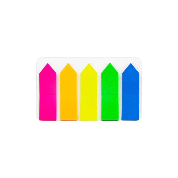Encontraproduto.com.br - Marcador Pagina Adesivo Seta 12x44mm 5 Cores Neon 100 Folhas Keep - EI024 EI024