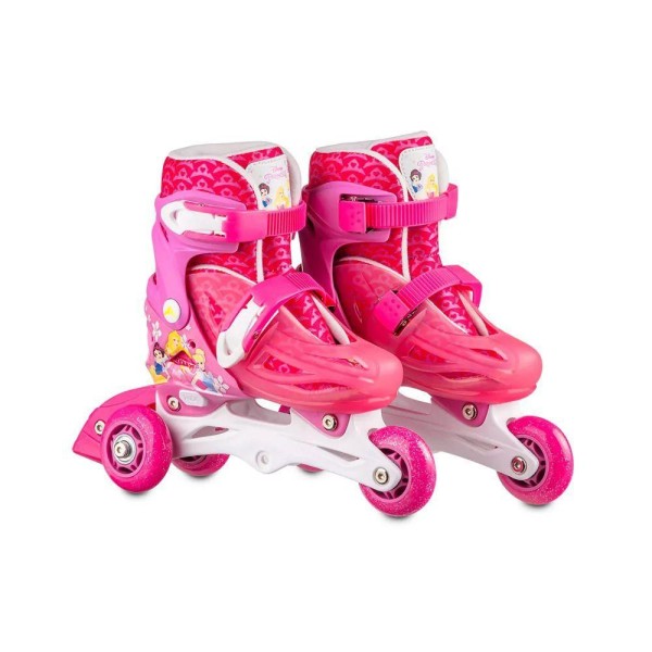 Encontraproduto.com.br - Patins Inline 2 em 1 Princesas - Ajustavel - Tamanho 31-34 MULTIKIDS