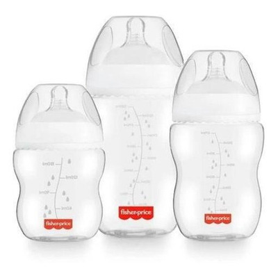 Mamadeira First Moments Rosa Algodão Doce 330Ml Fisher-Price - BB1028