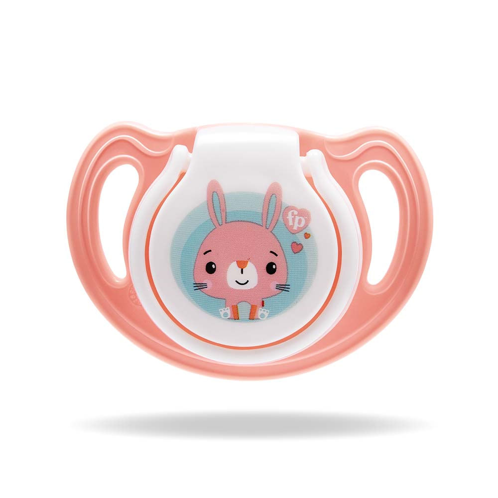 Encontraproduto.com.br - Chupeta First Moments Soft Tam. 2 Rosa com Case Esterilizador Fisher Price - BB1034