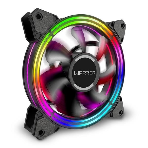 Encontraproduto.com.br - Kit 3 Cooler Fan Cedric Rgb Com Controle 120Mm Warrior Ga184