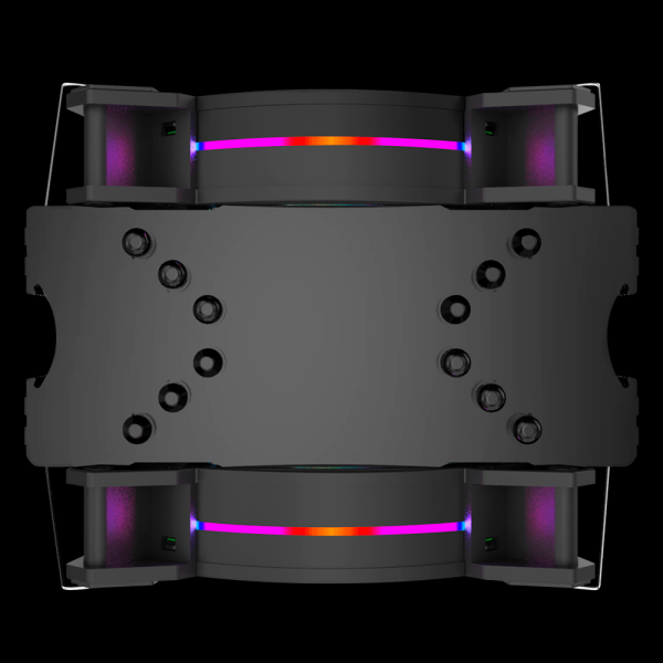 Encontraproduto.com.br - Cooler Para Processador Multilaser Warrior Duncan Dual Rgb 120Mm - Ga186