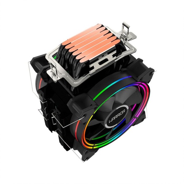 Encontraproduto.com.br - Cooler Para Processador Multilaser Warrior Duncan Dual Rgb 120Mm - Ga186