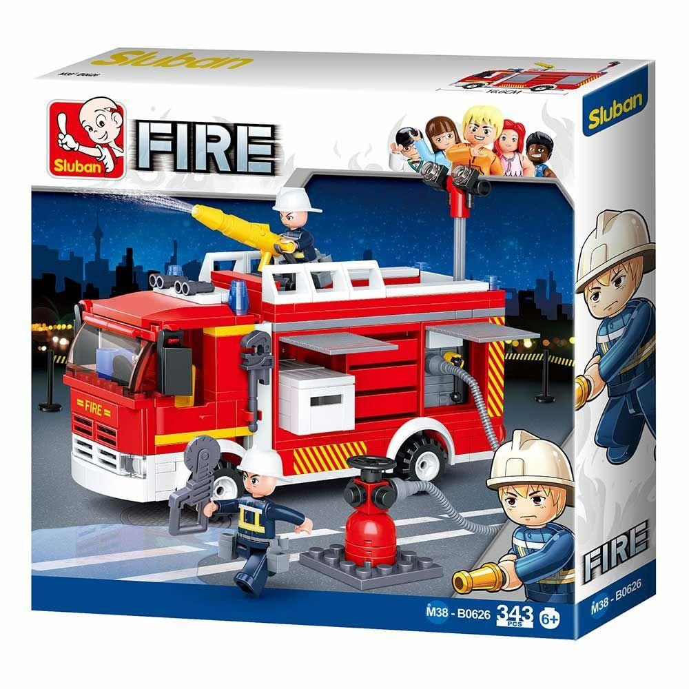 Encontraproduto.com.br - Blocos Caminhão De Bombeiros Com Hidrante 343 Peças Multikids Br1199