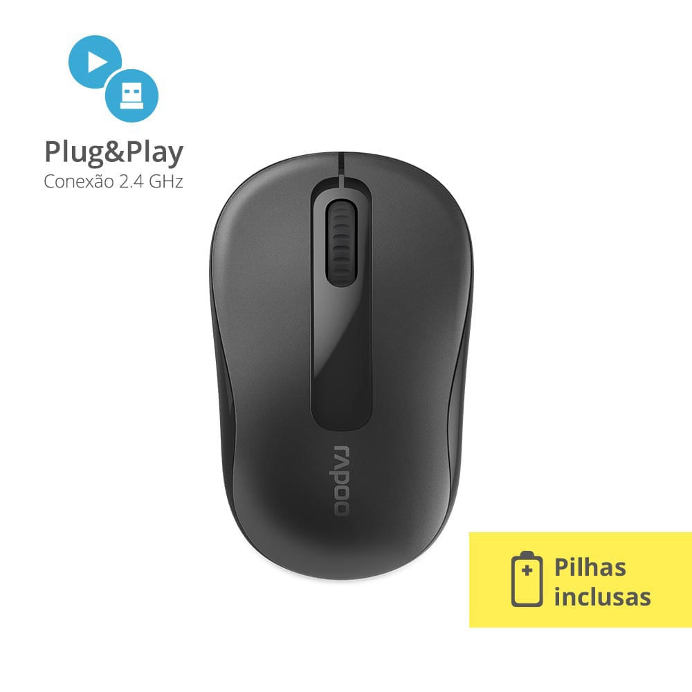 Encontraproduto.com.br - Mouse sem Fio M10 RA007 Rapoo