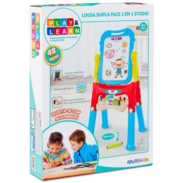 Play & Learn Lousa Mágica 2 em 1 Studio Multikids - BR1214