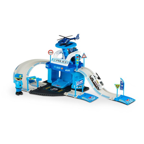 Encontraproduto.com.br - Garagem Polícia Express Wheels 42 Peças Multikids - BR1240