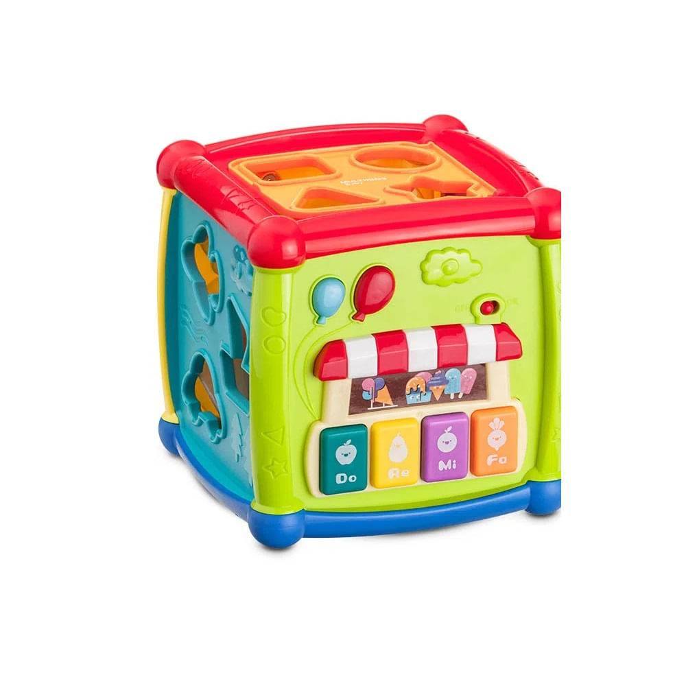 Encontraproduto.com.br - Cubo de Atividades com Som e 11 Blocos Multikids Baby - BR1241