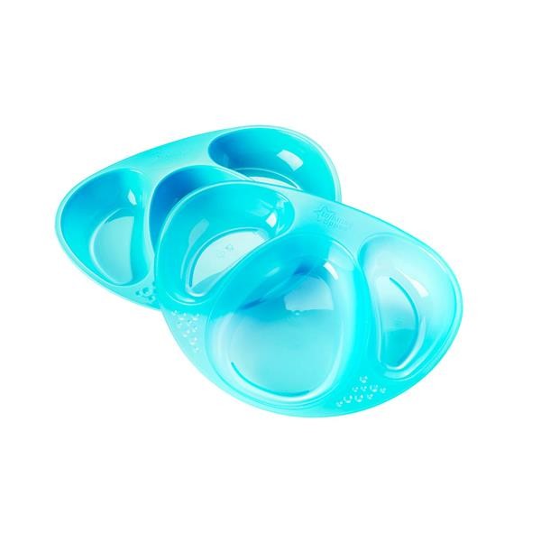 Kit 2 Pratos com Divisorias Sections Tommee Tippee Azul Claro - TT047
