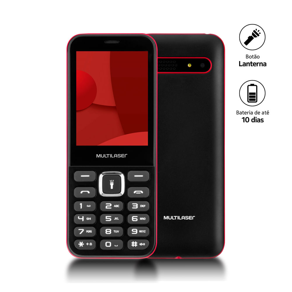 Encontraproduto.com.br - Celular UP Max 2G Dual Chip Bluetooth 2.1, Radio FM, Tela 2.8 Pol. Preto Multilaser - P9135