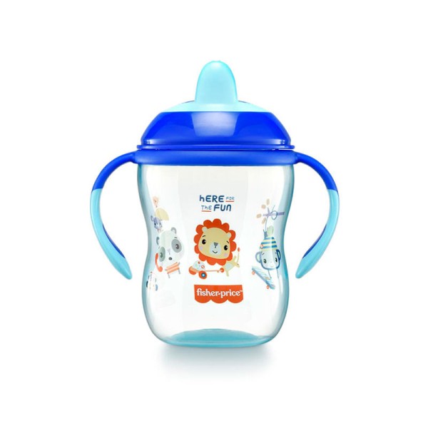 Encontraproduto.com.br - Copo de Treinamento com Bico Semi-Rígido First Moments Azul Twinkle Fisher-Price - BB1014