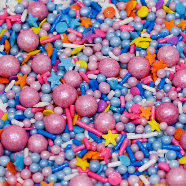 Encontraproduto.com.br - Confeitos de Açúcar Sprinkles Unicórnio 60g DOCES MORELLO