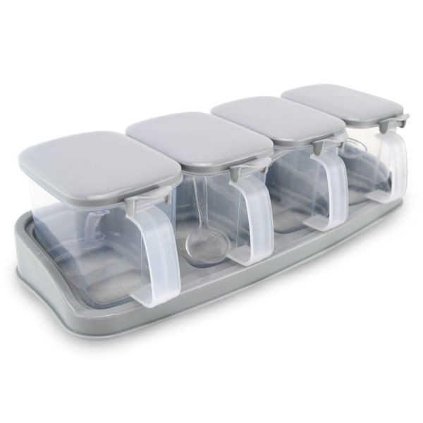 Encontraproduto.com.br - Porta Condimentos com Colher Cores Sortidas CK4626 Clink