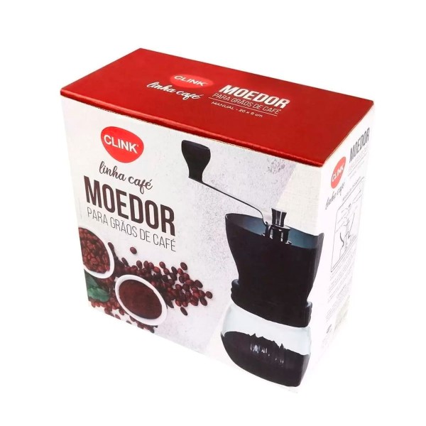 Encontraproduto.com.br - Moedor de Café 20x9cm em Vidro Clink
