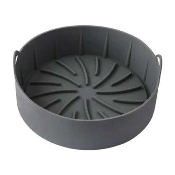 Encontraproduto.com.br - Forma Silicone Cozimento Com Alca Para Air Fryer Microondas