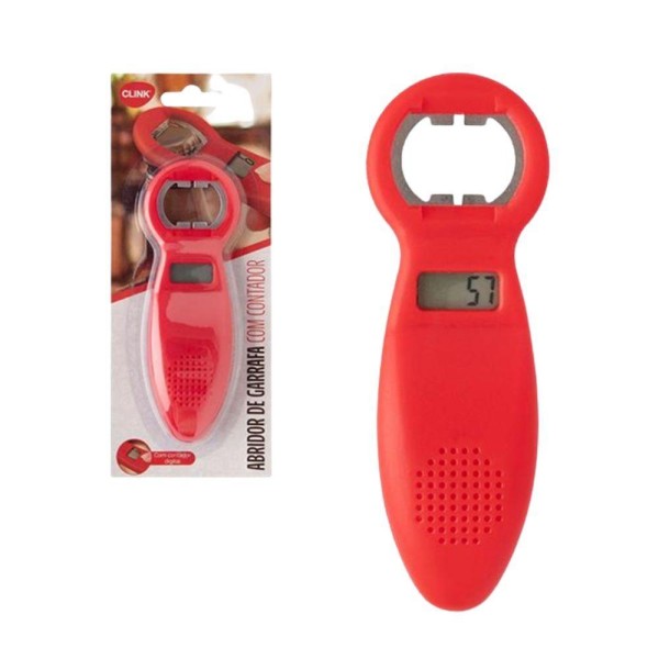 Encontraproduto.com.br - Abridor De Garrafas De Plástico Com Contador Digital A Bateria