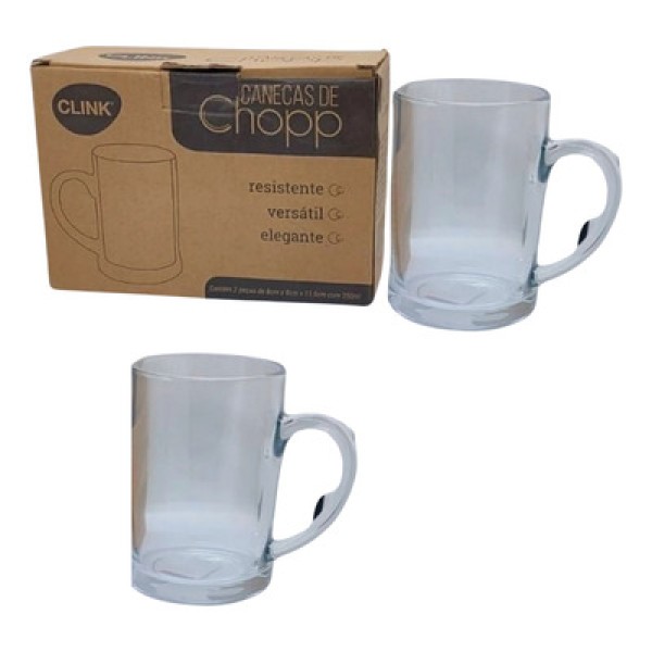 Encontraproduto.com.br - Kit Caneca Cerveja com 2 unidades 350ml - Clink