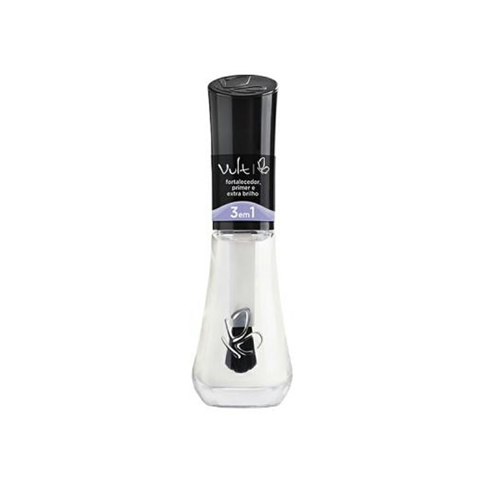 Encontraproduto.com.br - Esmalte 3 Em 1 8ml Fortalecedor Primer Extra Brilho - Vult
