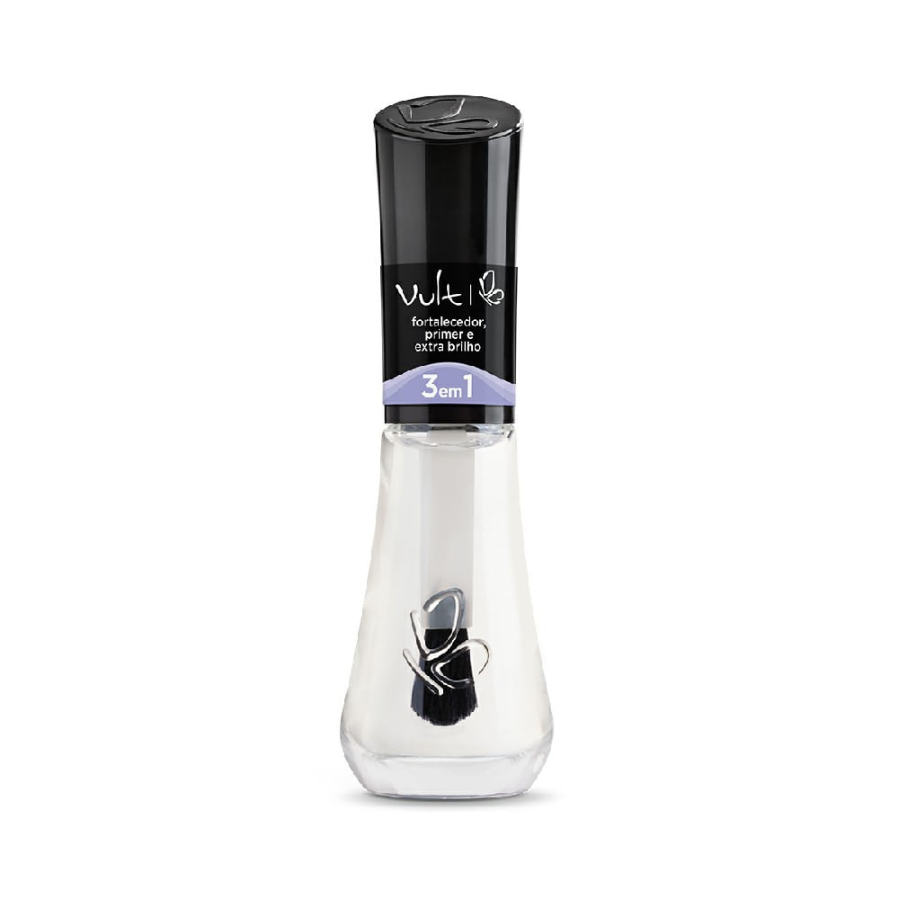 Encontraproduto.com.br - Esmalte 3 Em 1 8ml Fortalecedor Primer Extra Brilho - Vult